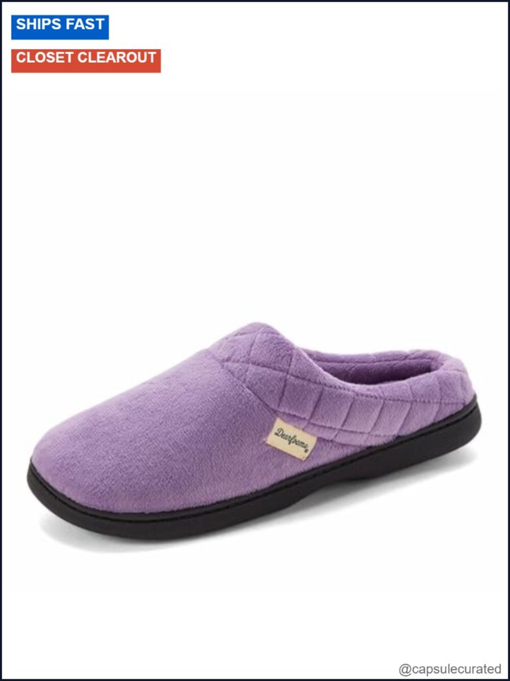 Women's Memory Foam Velour Clog Slippers Machine Washable Wide Widths